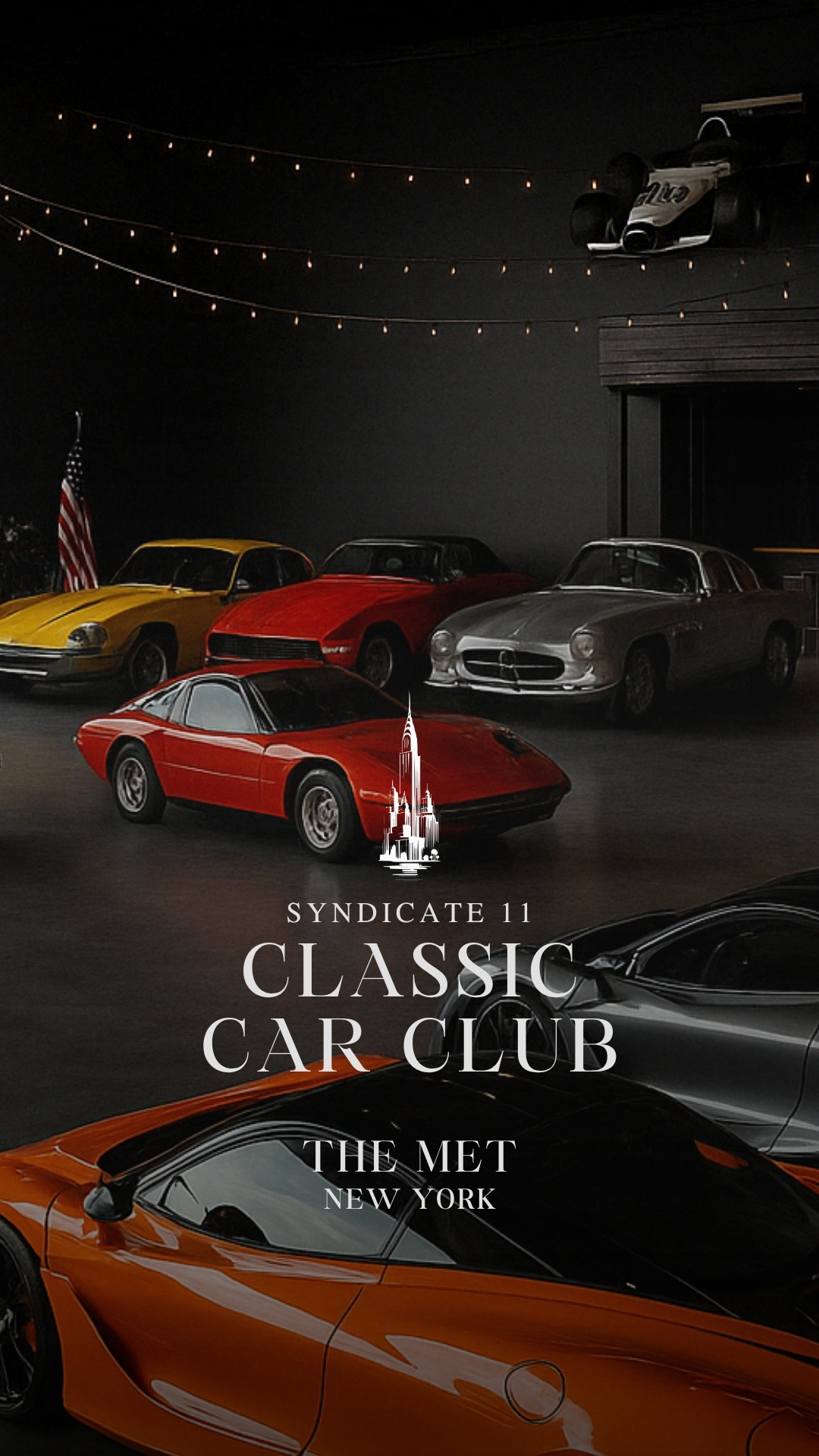 Classic Car Club × The Met Viewing flyer
