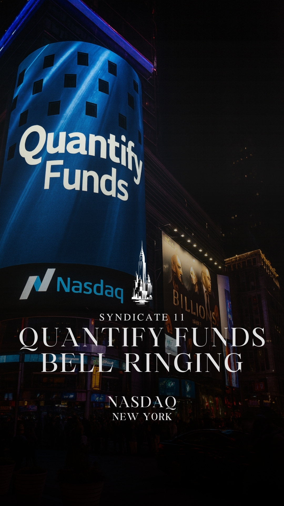 Quantify Funds · Nasdaq Bell Ringing flyer