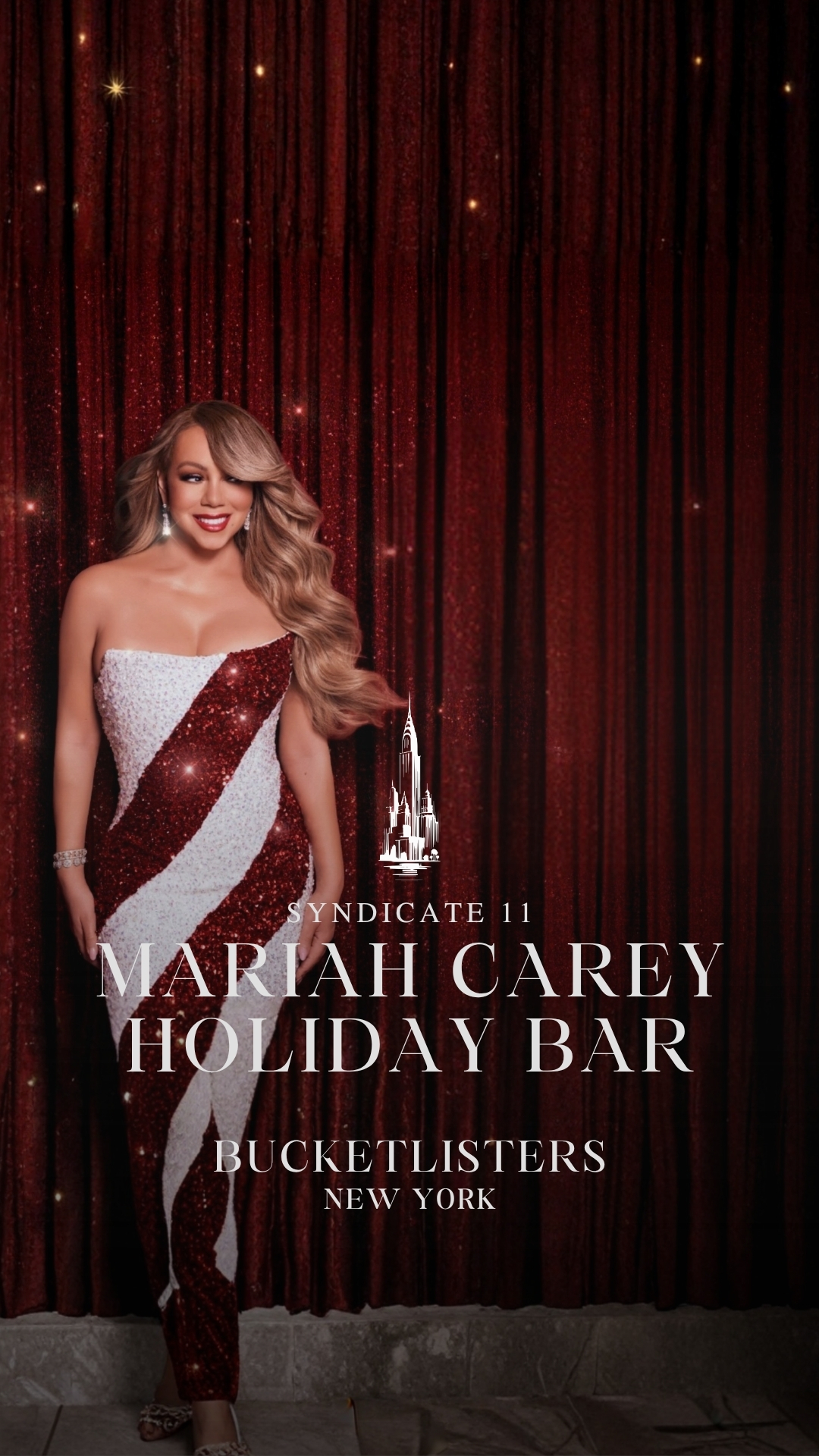Mariah Carey's Holiday Bar flyer